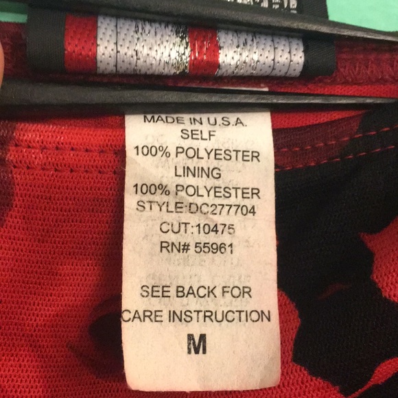 High low dress with roses pattern. Sz. M - Picture 4 of 5